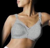 Bali Womens Double Support Cotton Stretch Wire-Free Bra, Heather Grey, 40B