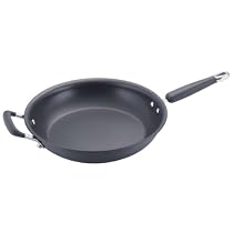 KitchenAid Gourmet Essentials Hard Anodized Nonstick 12-Inch Open French Skillet with Helper Handles