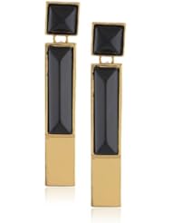 Vince Camuto Love Stoned Black Linear Earrings