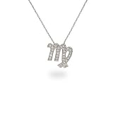 Eve s Addiction Sterling Silver & CZ Virgo Zodiac Pendant