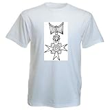 T-Shirt mit der Grafik: Medaille, Emblem, unterzeichnen, Dekoration, Symbol, Italien, Design, Europa, "black and white"