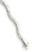 Wavy shiny design with alternating CZ rows 7 Solid Sterling Silver 7 1/4 Bracelet