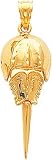 14K Gold Moveable Horseshoe Crab Charm