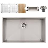 Ticor Undermount 16 GaugeStainless Steel Single Bowl Square Kitchen Sink