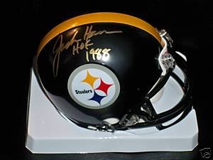 JACK HAM SIGNED AUTOGRAPHED PITTSBURGH STEELERS MINI HELMET W/ HOLOGRAM + COA