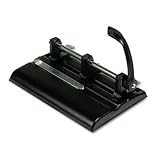 MASTER PRODUCTS MFG. CO. / MAT1325B / 40-Sheet high-capacity lever action adjustable 2/3-hole punch, 9/32 dia., black / Sold as 1 EA