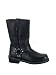 Black Leather Biker Harness Boot - Mens 9