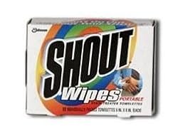 SC Johnson 02246 Shout Instant Stain Remover Wipes - 12 Ct - Pack Of 12