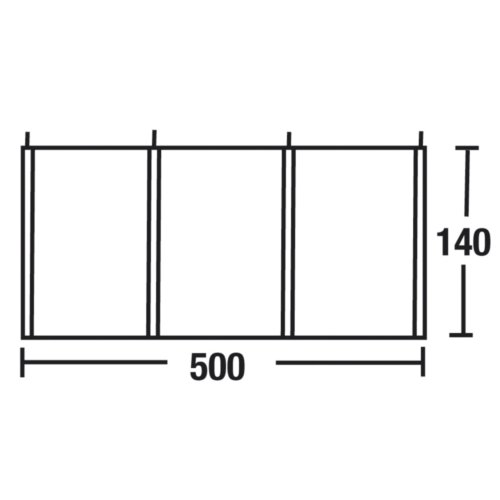 10T MISTRAL Paravent camping Bleu 500 x 140 cm