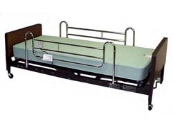Full Electric Hospital Bed Package with Innerspring Mattress and Full-Length Rails