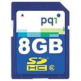 PQI SDHC High Capacity SD Flash Card, 8GB, Class 6