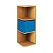 Unique Style Light Beech Solid Wood Corner Shelves Wall Shelf & Storage Box Set