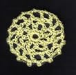 Lemon Yellow Hair Net Crocheted Hair Bun Cover- MINI