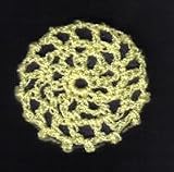 Lemon Yellow Hair Net Crocheted Hair Bun Cover- MINI