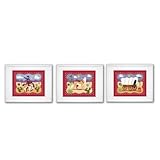 Olive Kids - Ride Em Set of 3 Prints (white)