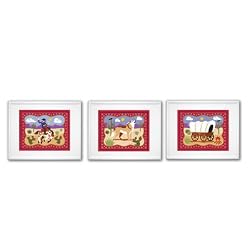 Olive Kids - Ride Em Set of 3 Prints (white)