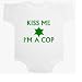 Kiss Me I'm A Cop 1 Baby Ultrasoft Onesie