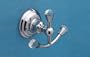 Rohl A1481CPN Country Bath Wall Mounted Double Robe Hook Clothes Hanger in Polished Nickel with Crystal Accent