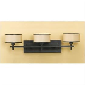 Murray Feiss Casual Luxury VS13703-DBZ 3-LT 150w (7H x 26W) Vanity Lighting with Shades in... by Murray Feiss
