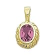 14K Yellow Gold Pink Tourmaline Pendant