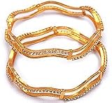 Arm Bangle Bracelet Costume Jewelry with Zircon-Gemstone Hand-Engraved Indian-Style