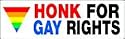 Honk For Gay Rights Magnetic Bumper Sticker