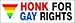Honk For Gay Rights Magnetic Bumper Sticker