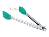 Amco Silicone Tongs, Green