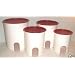 Tupperware One Touch Reminder Canister Set Red Seal