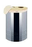 Kitchen & Housewares : Brabantia Laundry Bin, 40 litre 'Selector', Woodline/Chrome