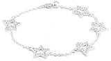 Image of Silver B1639 19cm CZ Star Bracelet