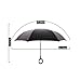Windproof Reverse Folding Double Layer Inverted Umbrella and Self Standing Inside Out Rain Protection Umbrella with C-shaped Hands Free Handle, Best Compact Travel Umbrella