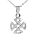 Sterling Silver Circular Celtic Cross Pendant with 18 inch Cable Chain