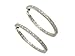 14 Karat White Gold Hoop Earring Enhanced With