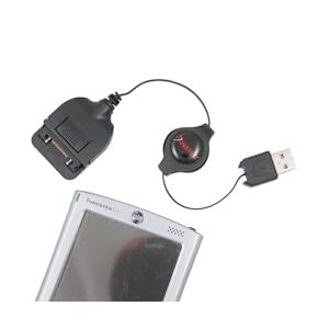 Retractable USB Data & Charging Cable for Palm (PalmOne) m500 / m505 / m515 / m125 / m130 / I705 / TUNGSTEN T / T2 / T3 / W / C / ZIRE 71 by Eforcity