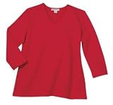 Port Authority - Maternity 3/4 Sleeve V-Neck T-Shirt Red-XXL