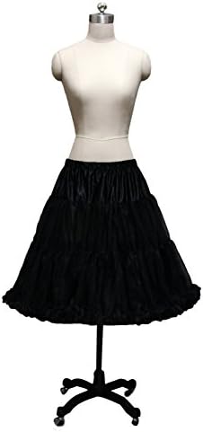 Beautygowns Women's Fashion Short Petticoat Underskirt Slips Black-L-XL