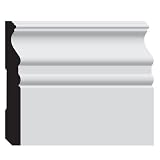 Nucasa UL206P-S Baseboard Molding Sample, Primed Ultralite, .5625-Inch by 5.25-Inch by 6-Inch