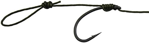 Beyond Tackle Carp Hair Rig 25 Lb Skin Line Teflon Coated Curve Shank Barbed Hook Pack of 5 (Green, 6)