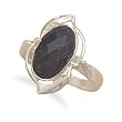 Oval Rough-Cut Sapphire Ring