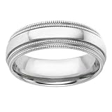 Stainless Steel Women's Wedding Band, 6mm.