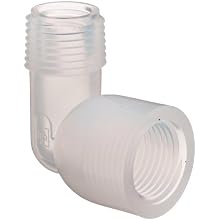 Parker Partek PSE-44-P Pipe Fitting PFA Elbow 1/4" NPT Female X 1/4" NPT Male
