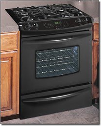 Frigidaire Gallery Series GLCS389FB 30" Slide-In Gas Range with Convection Conversion and Automatic Oven Shutoff: Black
