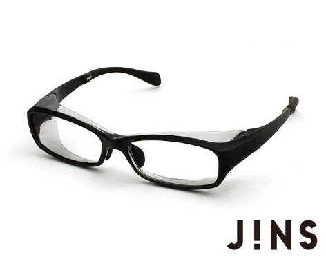 【JINS 花粉Cut】花粉などの異物から眼を保護するメガネ (BLACK)