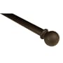 Classic Ball 1.25" Curtain Rod in Black Size: 86" - 120"