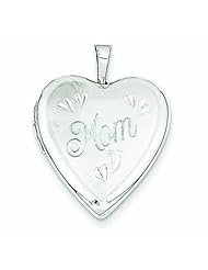 Genuine 14K White Gold 20mm White Gold Mom With Hearts Heart Locket 2 Grams Of Gold 100% Satisfaction Guaranteed.
