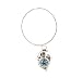 Toe Ring - Sterling Silver Dangling Dolphin with Blue Topaz-like Stone Toe Ring