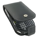 Palm Treo 500V Leather Flip Case (Black)