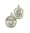 Saint Christopher,sterling Silver Us Protect Us Pendant,20" Steel Necklace Chain