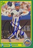 Howard Johnson, New York Mets, 1990 Score Autographed Card